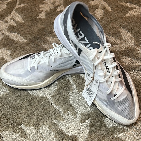 NEW Adidas Adizero Adios 7 mens runnings shoes 11 cloud white grey black - Picture 2 of 7